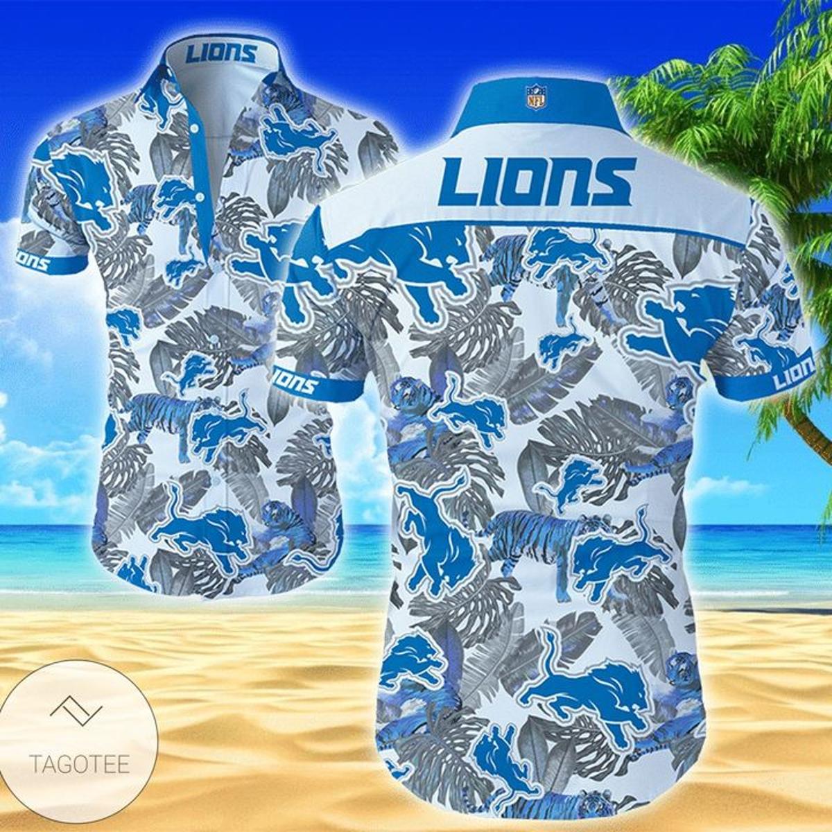 Detroit Lions Aloha Shirt Hawaiian Best Gift