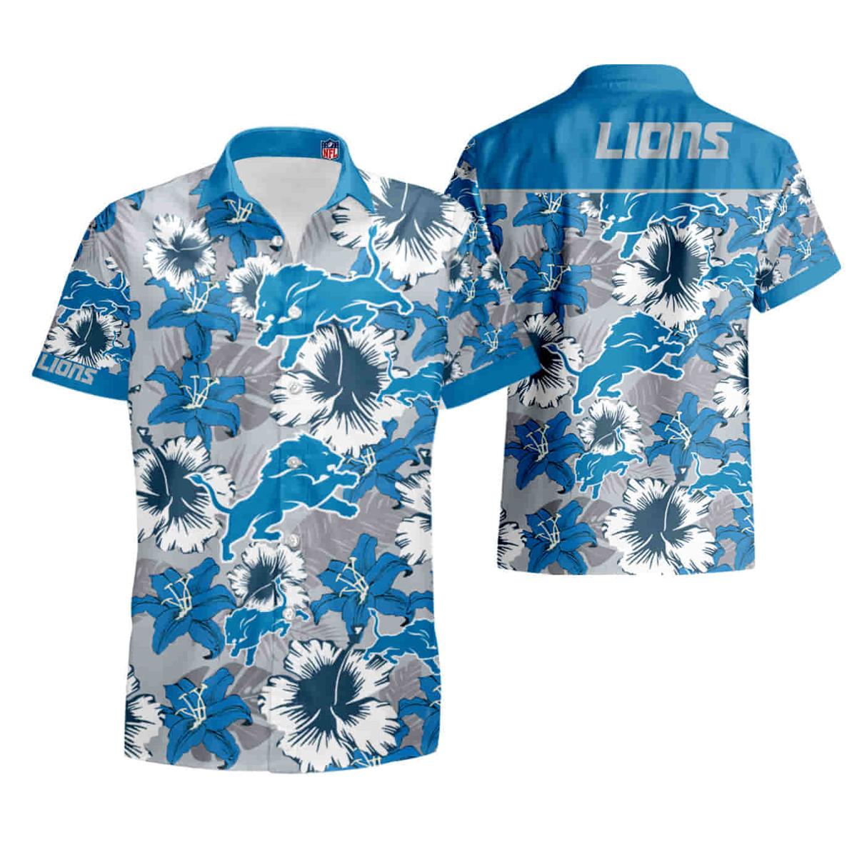 Detroit Lions Hawaiian Aloha Shirt Summer Gift