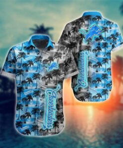 Detroit Lions Hawaiian Shirts Flower Summer Gift