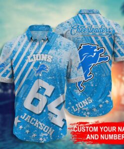 Detroit Lions Personalized Hawaiian Shirt Gift