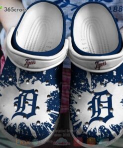 Detroit Tigers White-navy Crocs For Men And Women