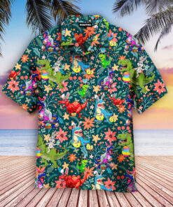 Dinosaur Hawaiian Shirt For Men Women