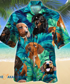 Dog Lovers Dachshund Hawaiian Shirt Size Fron S To 5xl