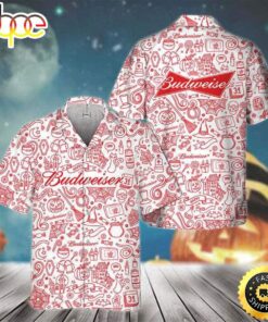 Doodle Art Hawaiian Budweiser Shirt Gifts Idea