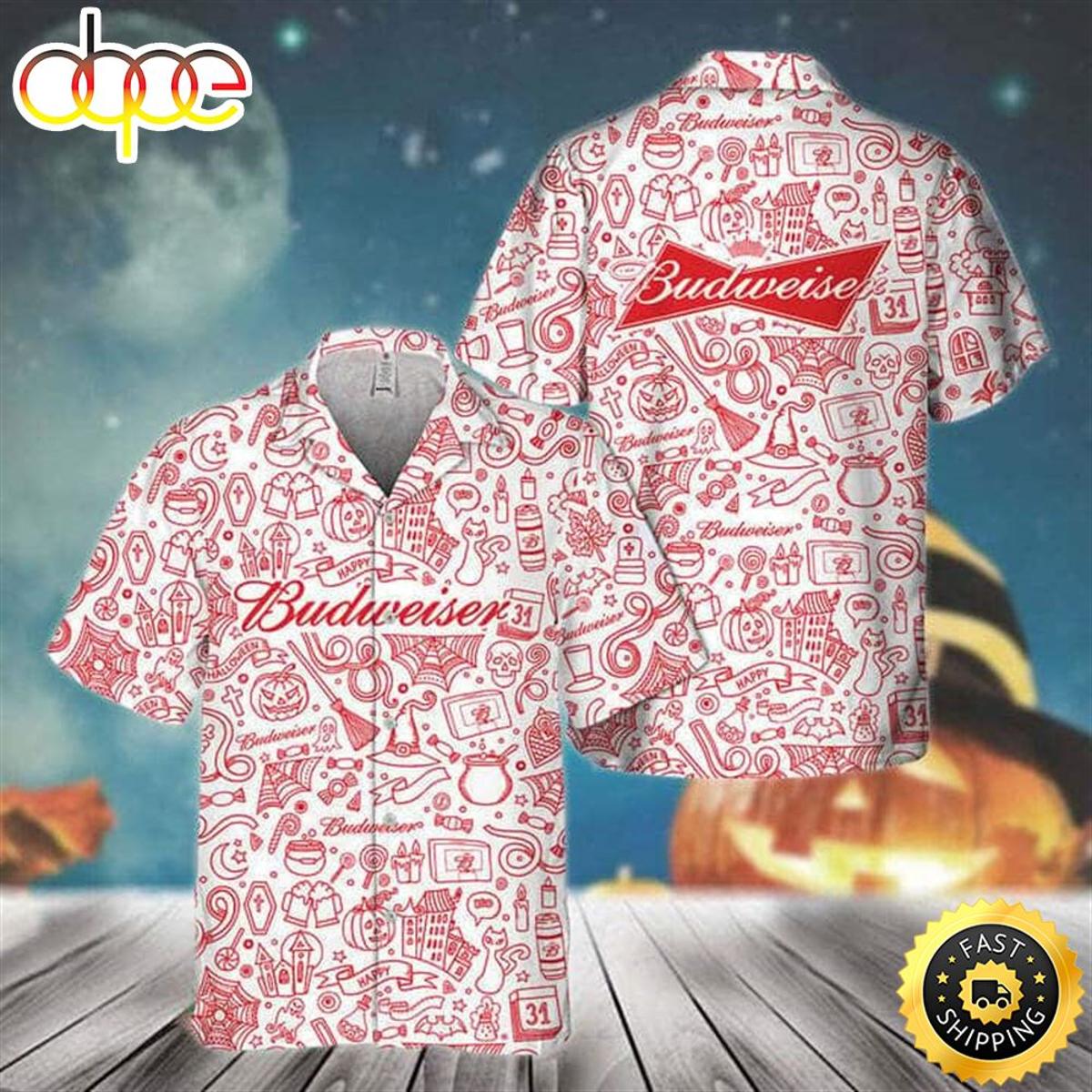 Palm Tropical Vibe Hawaiian Budweiser Shirt