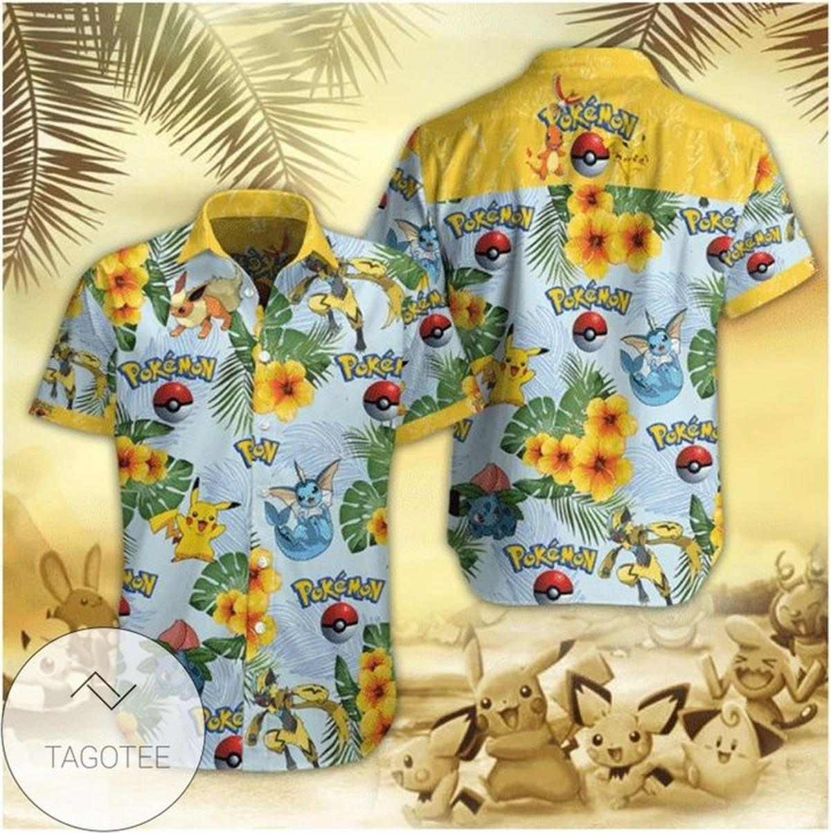 Mudkip Hawaiian Pokemon Shirt For Men Women