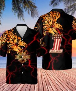 Fire Eagle Number One Jason Momoa Harley Davidson Hawaiian Shirt