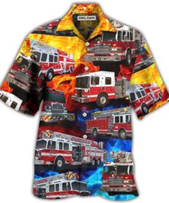 Fire Truck Fire Life Hawaiian Shirt For Fans