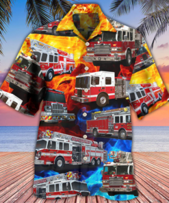 Fire Truck Fire Life Hawaiian Shirt Gift