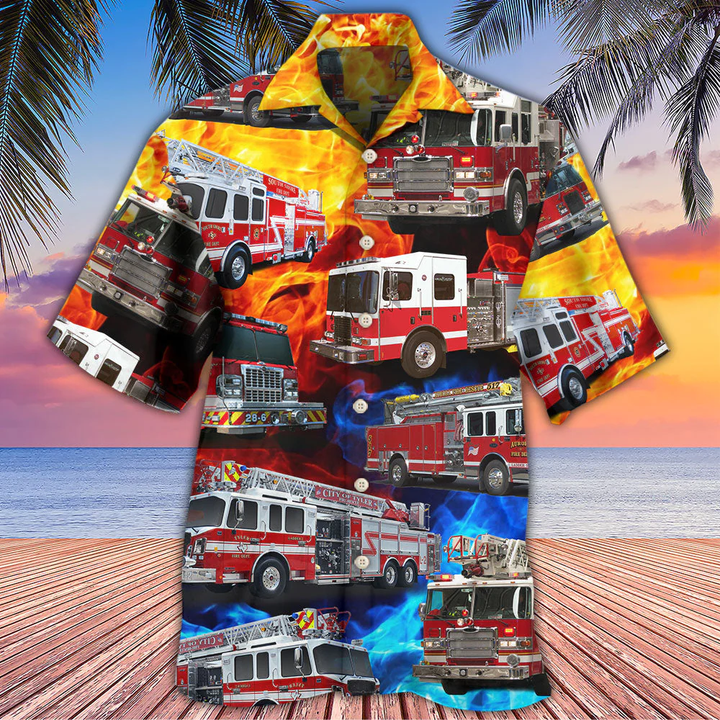 Fire Truck Fire Life Hawaiian Shirt For Fans