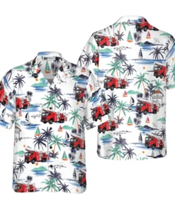 Fire Truck Friend Of Firefighter Hawaiian Shirt Gift For Fans