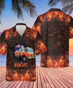 Firefighter Hot Fire Hawaiian Shirt Gift