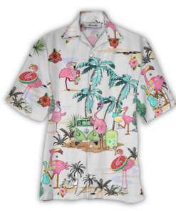 Flamingo Hawaiian Shirt For Men & Women