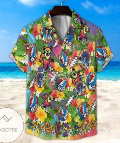 Floral All Over Print Grateful Dead Hawaiian Shirt For Men