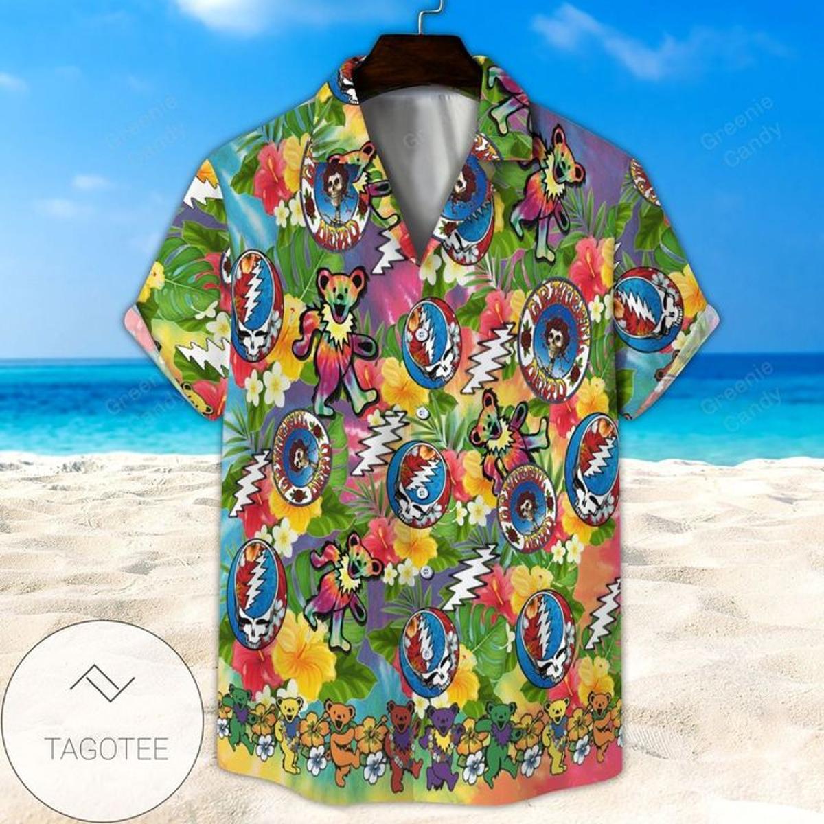 Bears Colorful Unisex Grateful Dead Hawaiian Shirt