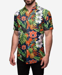 Tropical Seamless Auburn Hawaiian Shirt For Men Women