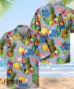 Floral Bud Light Pineapple Hawaiian Shirt For Men