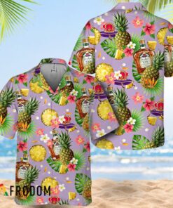 Floral Crown Royal Pineapple Hawaiian Shirt