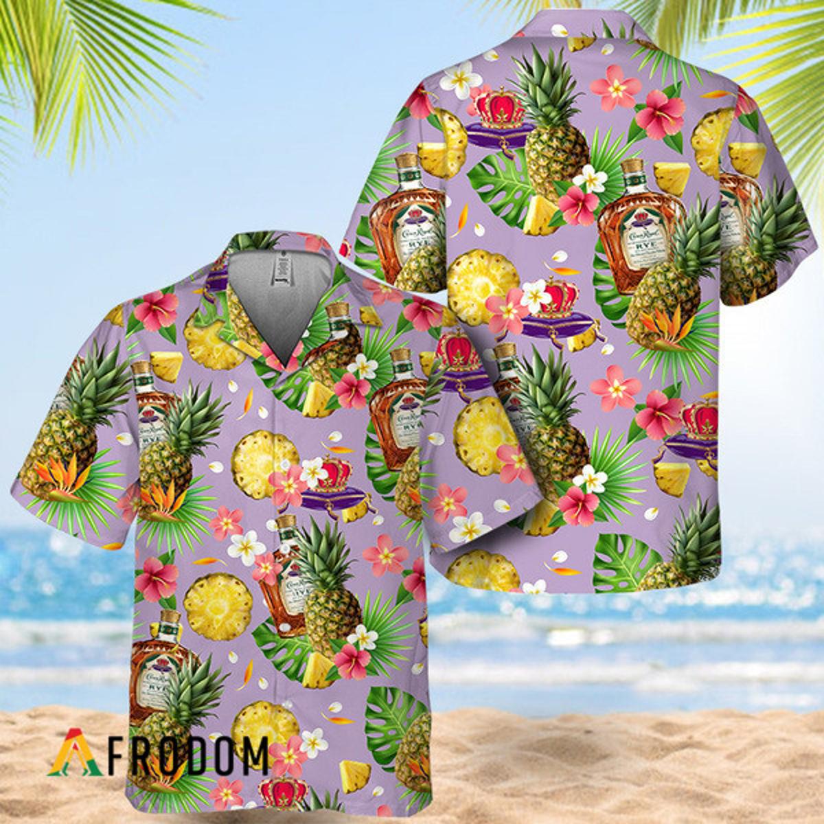 Party Purple Summer Tropical Pineapple Hawaiian Shirt