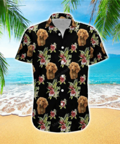 Floral Custom Photo Hawaiian Dachshund Shirt