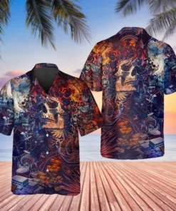 Floral Skull Grateful Dead Hawaiian Shirt For Men Women 2