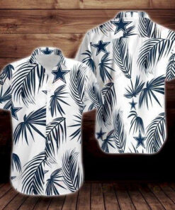 Flower Short Sleeve Curved Dallas Cowboys Aloha Shirt