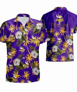 Flower Summer Minnesota Vikings Hawaiian Shirt For Men Women