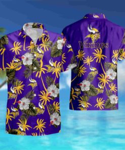 Flower Summer Minnesota Vikings Hawaiian Shirt For Men Women