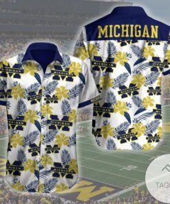 Football Logo Authentic Michigan Wolverines Hawaiian Shirt For Men Women