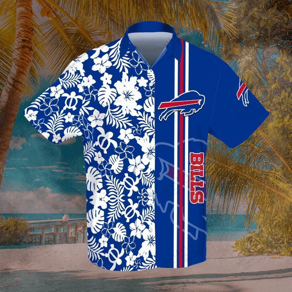 Parrots Couple Buffalo Bills Hawaiian Shirt For Men