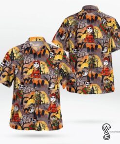 Freddy Krueger Jack Skelington Halloween Hawaiian Shirt Gift