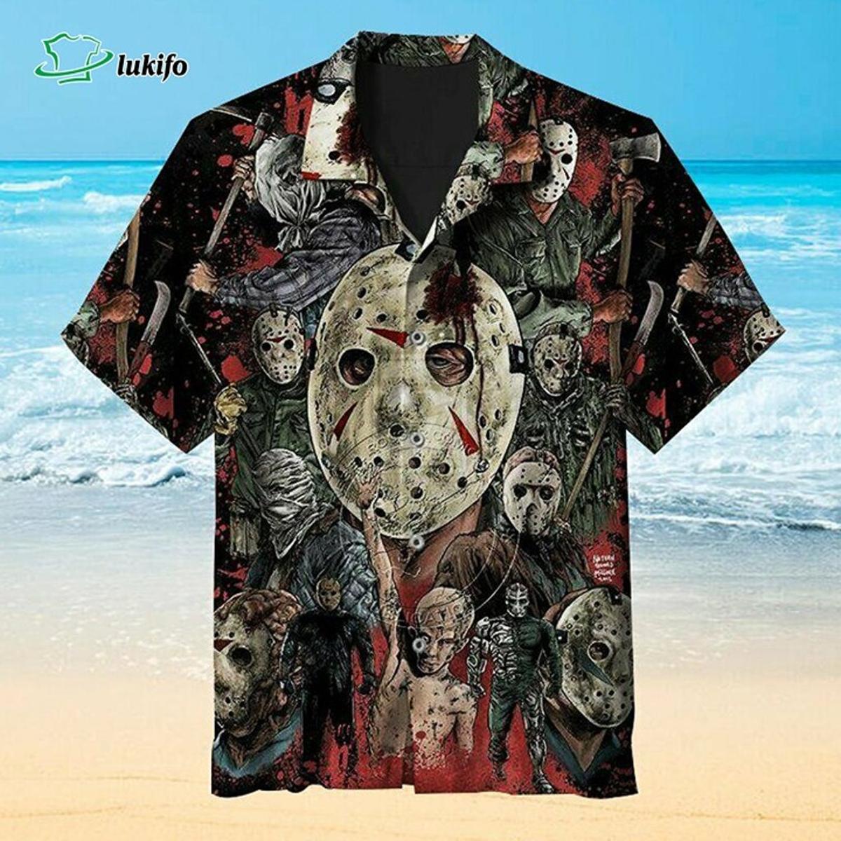 Horror Movie Retro Flower Tropical Style Hawaiian Shirt Best Gift