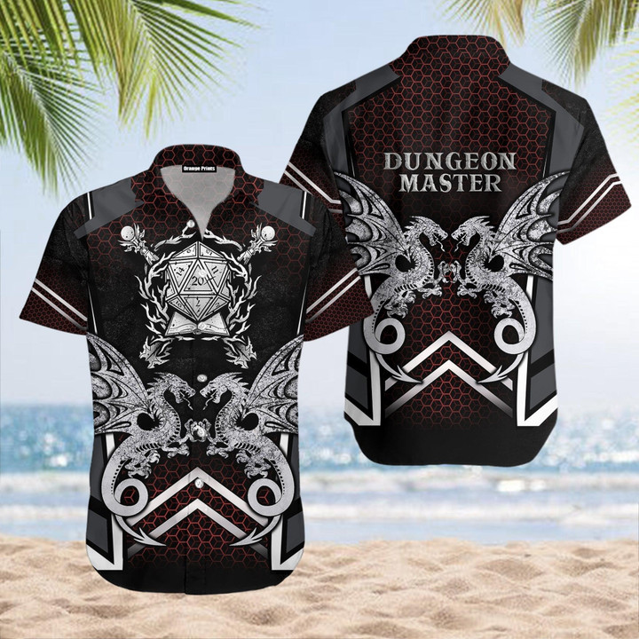 Blue Dragon D&d Hawaiian Shirt