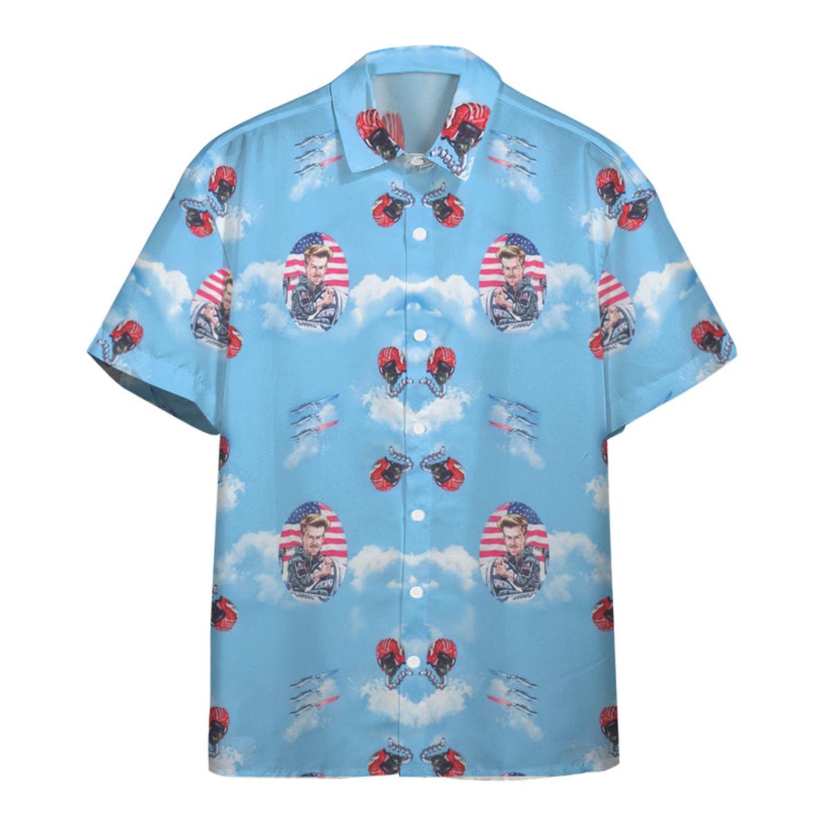 Talk To Me Goose Top Gun Costume Hawaiian Shirt Outfit For Men