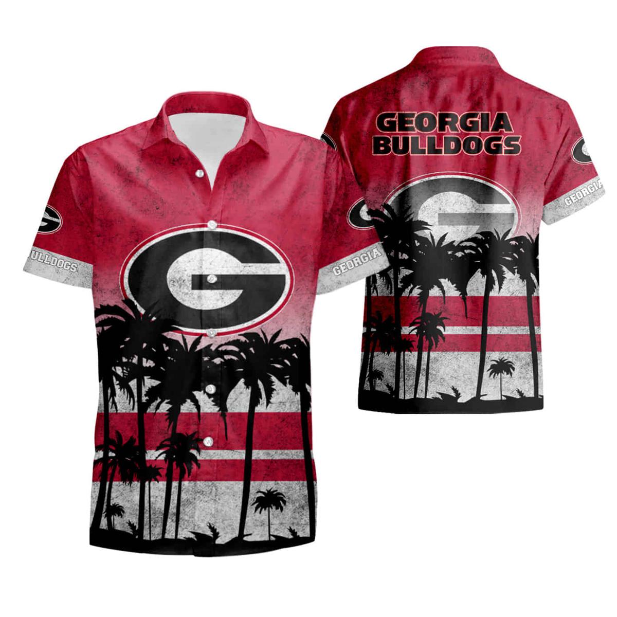 Georgia Bulldogs Sport Hawaii Tropical 3d Uga Hawaiian Shirt