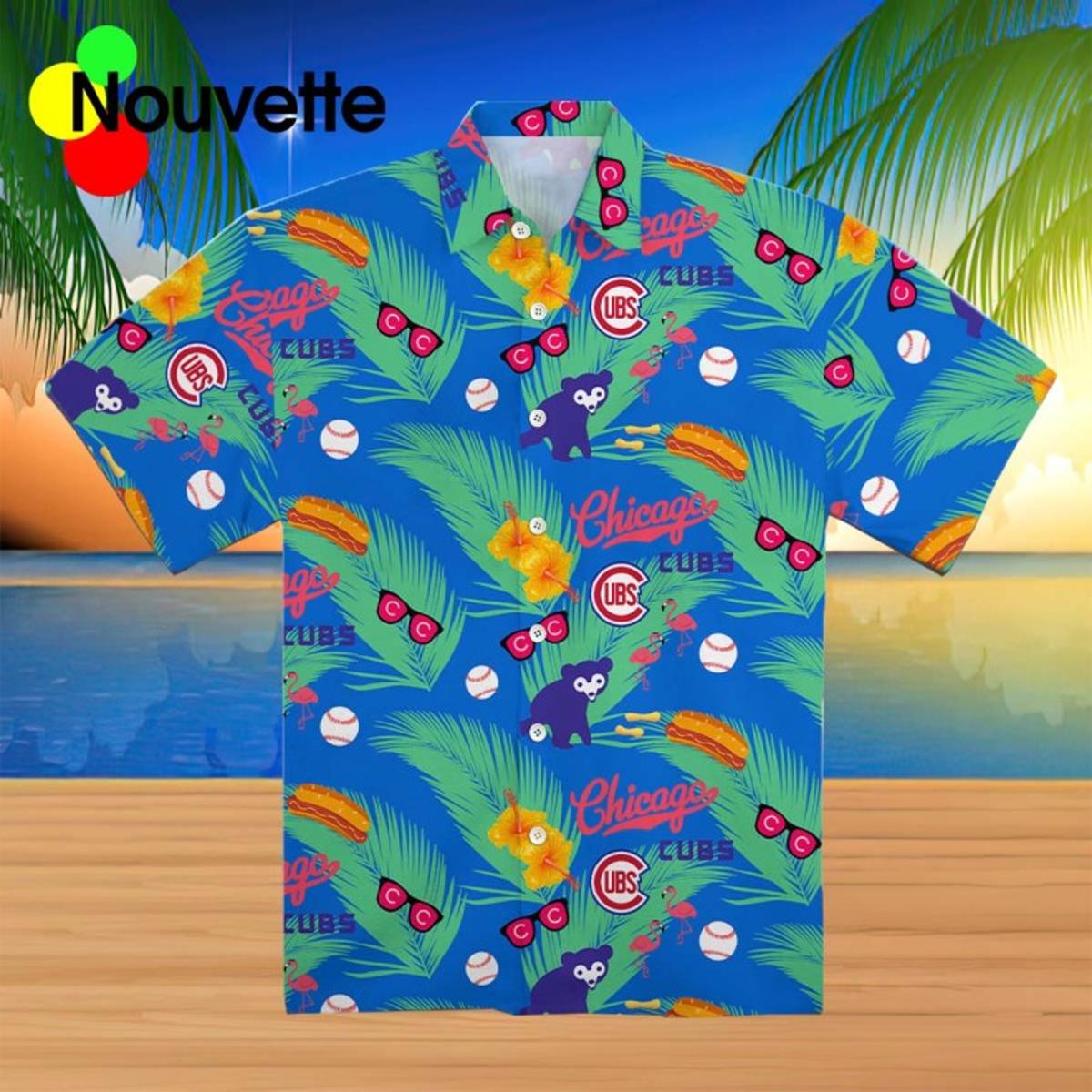 Tropical Flower Cubs Hawaiian Shirt Outfit For Men