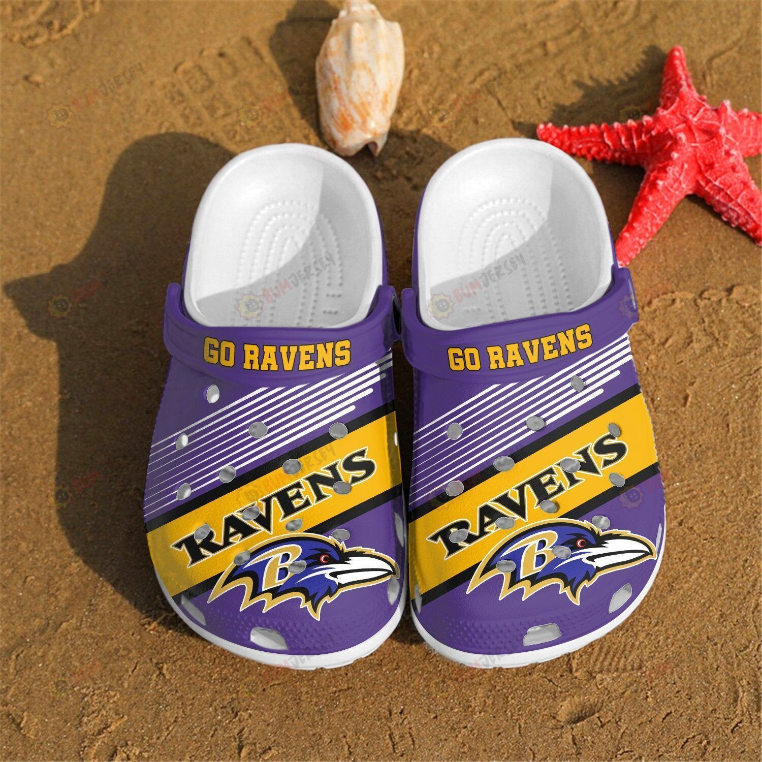 Blue Cloud Baltimore Ravens Crocs Funny For Fans