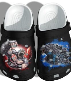 Movie Godzilla Noodle Japan Grey Crocs Clog Shoes