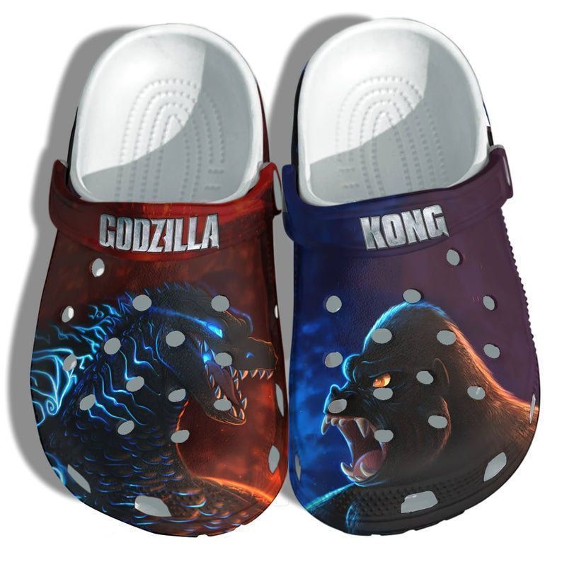 Godzilla & Kong Monster Black Crocs Classic Clog Shoes Gift For Fans