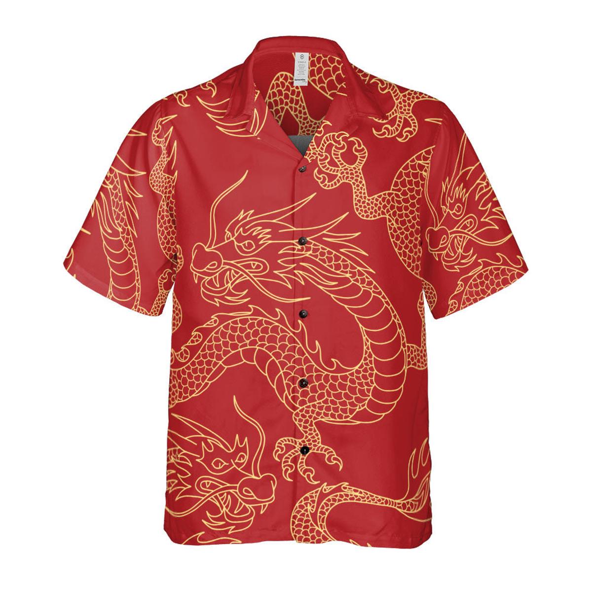 Awesome Red Dragon Hawaiian Shirt