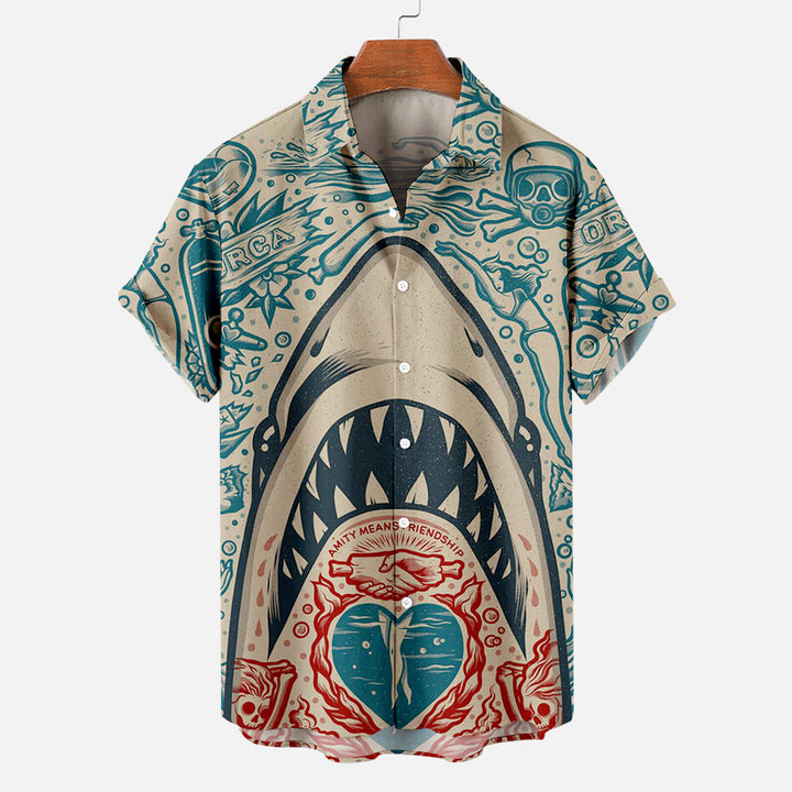 Shark Under The Sea Hawaiian Shirt Perfect Gift For Shark Lovers