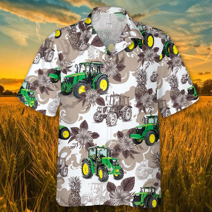 Tractor Real Men Drive Tractors Hawaiian Shirts Summer Shirt For Farm Lover