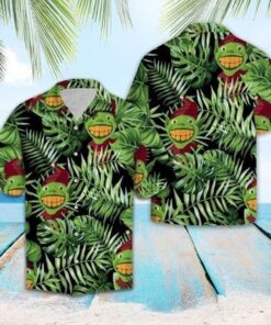 Green Tropical Grinch Hawaiian Shirt Outfit For Men