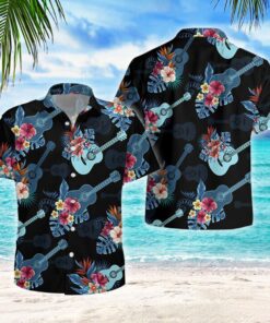 Usa Guitar Hawaiian Shirt For Men Women