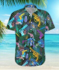 Gun Tactical Hawaiian Shirt Funny For Fans