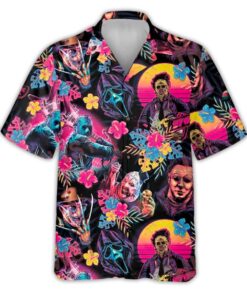 Halloween All Horror Movie Retro Hawaiian Shirt Gift Idea