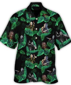 Halloween Character Horror Movies Tropical Style Hawaiian Shirt Best Gift