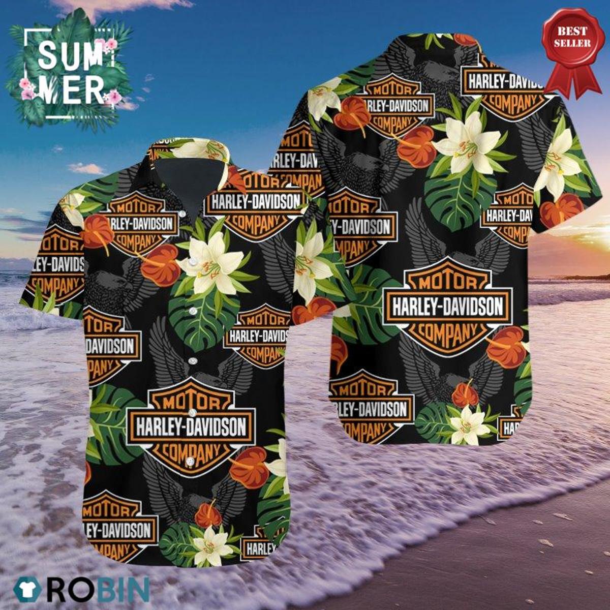 Tiki Surfing Harley Hawaiian Shirt For Men