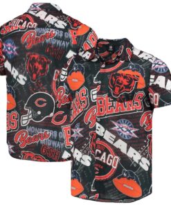 Hawaiian Chicago Bears Navy Thematic Shirt