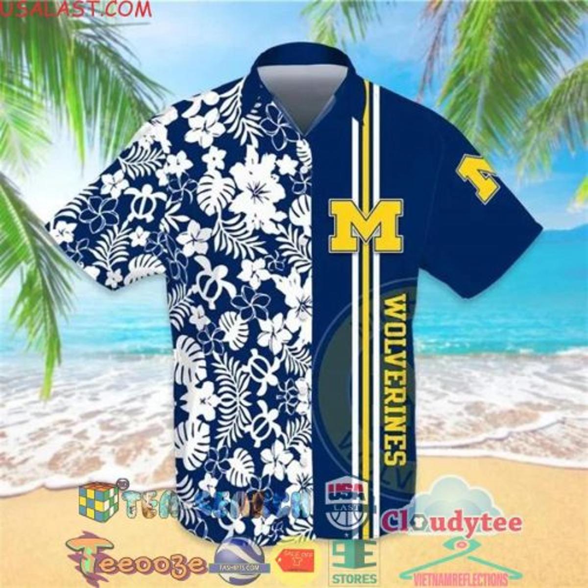 Hawaiian Michigan Shirt Wolverines Gift